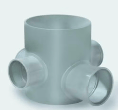 PVC inspectieput 315/350mm 3x125mm - 1x160mm met toebehoren.