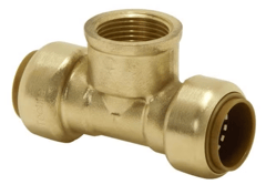 Tectite steekfitting t-stuk met afloop 22 mm x 3/4 is